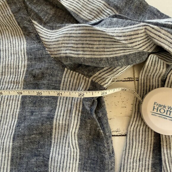 Old Navy Women's Linen Blend Striped Split Neck Top - Picture 11 of 12